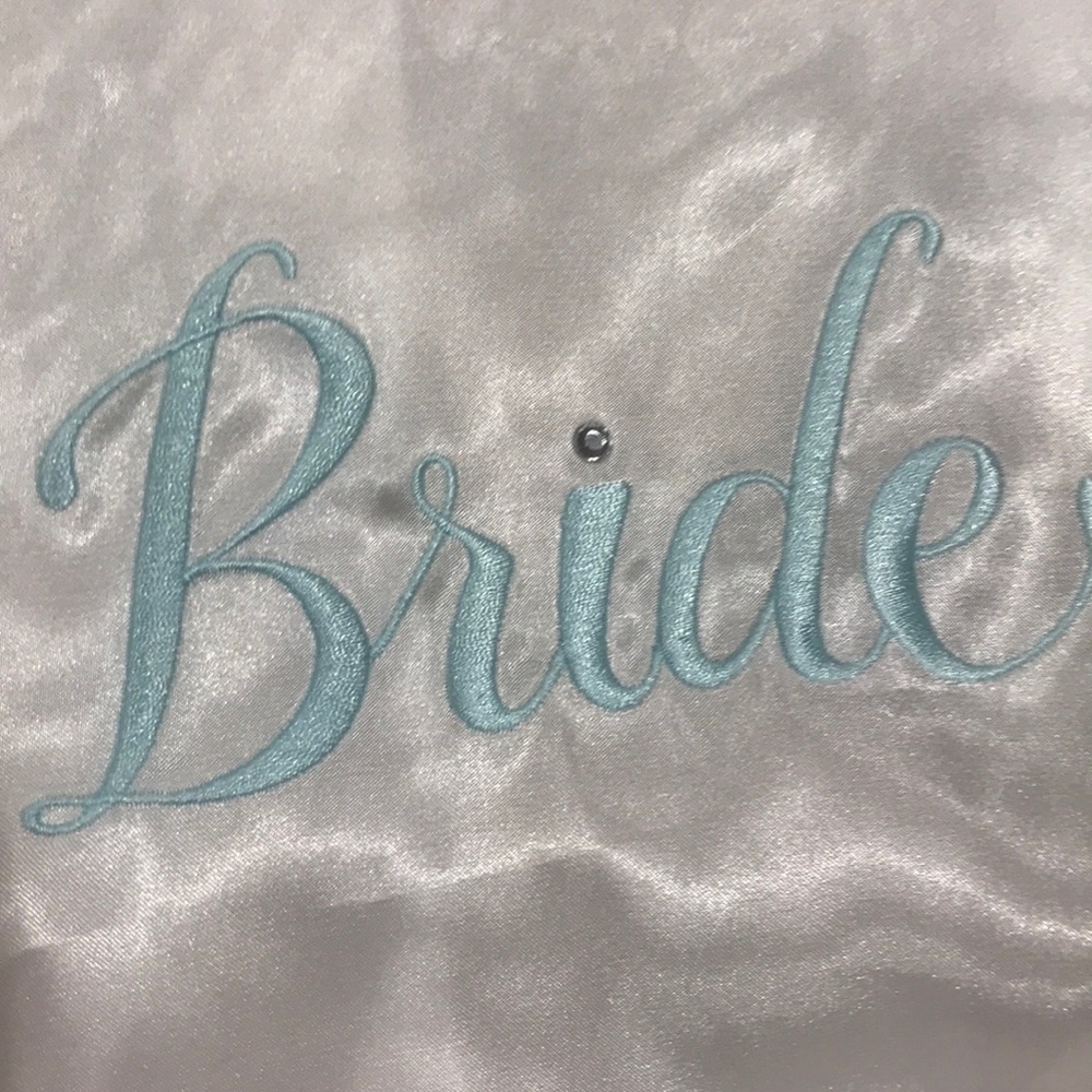 White BRIDE robe